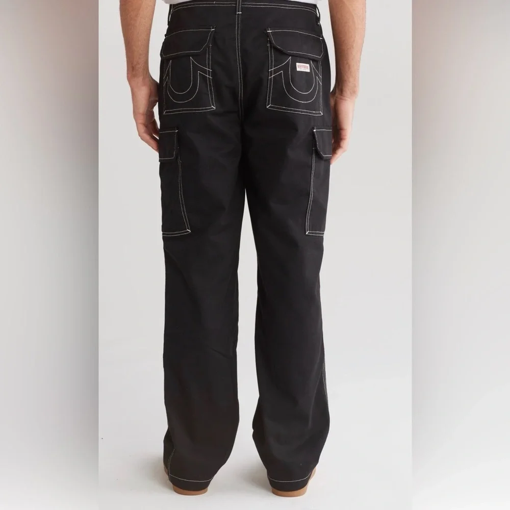 True Religion Black Cargo Pants